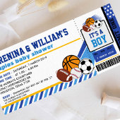 スポーツチケットパスカップルズベビーシャワー招待状 招待状