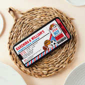 スポーツチケットパスカップルズベビーシャワー招待状 招待状