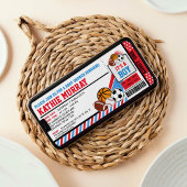 スポーツチケットパスベビーシャワー招待状 招待状