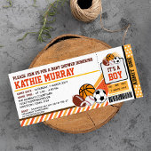 スポーツチケットパスベビーシャワー招待状 招待状