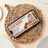 スポーツチケットパスベビーシャワー招待状 招待状