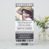 スポーツチケット性別発表パーティー招待状 招待状 (スタンド正面)