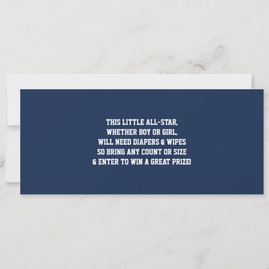 スポーツチケット性別発表招待状、フットボール 招待状 (裏面)