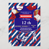 スポーツチケット誕生日パーティーの招待 招待状 (正面/裏面)