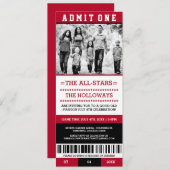 スポーツチケット7月4日招待状 招待状 (正面/裏面)