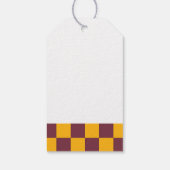 スポーツチモダンェックチームカラーズスクールスピリットおもしろい ギフトタグ (裏面)