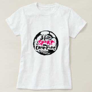 スポーツチャンピオンのタイポグラフィーデザインが好き Tシャツ