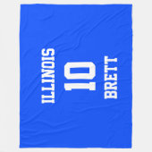 スポーツチーカスタマイズムブリリアントブルー フリースブランケット (正面)