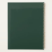 スポーツチームあなたの名前番号緑の金ゴールド白 プランナー手帳 (裏面)