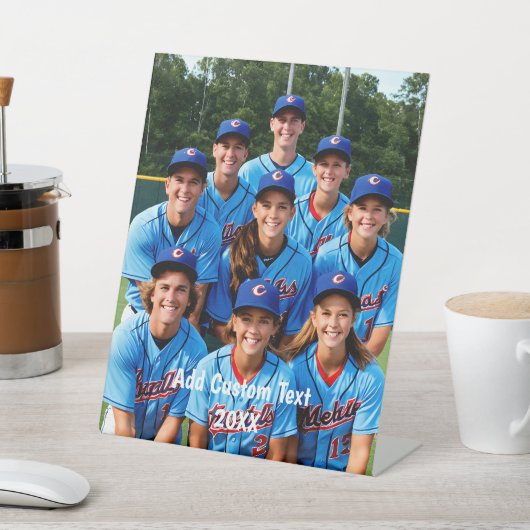 スポーツチームの写真チームパーソナライズされたのスポーツ 台座サイン (インサイチュ)