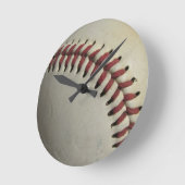 スポーツチームの試合球 野球場 コーチ アート ラウンド壁時計 (傾斜)