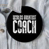 スポーツチームコーチ: 世界ですばらしいコーチ 缶バッジ (インサイチュ)