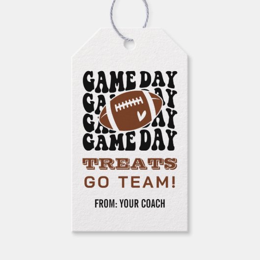 スポーツチームサッカーゲームデイトリートラベル ギフトタグ (正面)