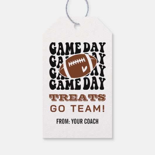 スポーツチームサッカーゲームデイトリートラベル ギフトタグ (裏面)