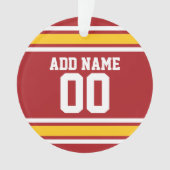 スポーツチームサッカージャージー名前をカスタムする番号 オーナメント (正面)