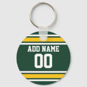 スポーツチームサッカージャージー名前をカスタムする番号 キーホルダー (正面)