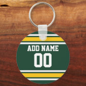 スポーツチームサッカージャージー名前をカスタムする番号 キーホルダー (正面)
