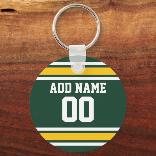 スポーツチームサッカージャージー名前をカスタムする番号 キーホルダー (正面)