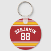 スポーツチームサッカージャージー名前をカスタムする番号 キーホルダー (正面)