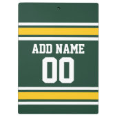 スポーツチームサッカージャージー名前をカスタムする番号 クリップボード (裏面)