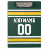 スポーツチームサッカージャージー名前をカスタムする番号 クリップボード (正面)