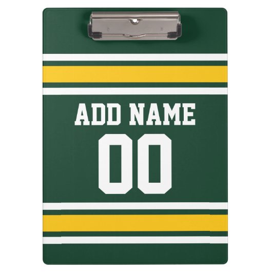 スポーツチームサッカージャージー名前をカスタムする番号 クリップボード (正面)
