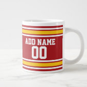 スポーツチームサッカージャージー名前をカスタムする番号 ジャンボコーヒーマグカップ (右)