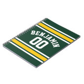 スポーツチームサッカージャージー名前をカスタムする番号 ノートブック (左側)