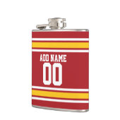 スポーツチームサッカージャージー名前をカスタムする番号 フラスク (左)