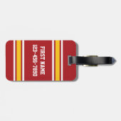 スポーツチームサッカージャージー名前をカスタムする番号 ラゲッジタグ (裏面横)