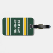 スポーツチームサッカージャージー名前をカスタムする番号 ラゲッジタグ (裏面横)