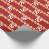 スポーツチームサッカージャージー名前をカスタムする番号 ラッピングペーパー (角)