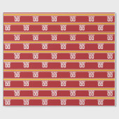 スポーツチームサッカージャージー名前をカスタムする番号 ラッピングペーパー (フラット)