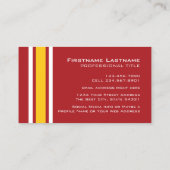 スポーツチームサッカージャージー名前をカスタムする番号 名刺 (裏面)