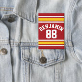 スポーツチームサッカージャージー名前をカスタムする番号 缶バッジ (インサイチュ)