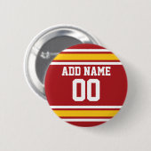 スポーツチームサッカージャージー名前をカスタムする番号 缶バッジ (正面&裏面)