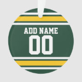 スポーツチームサッカージャージー名前をカスタムする オーナメント (正面)