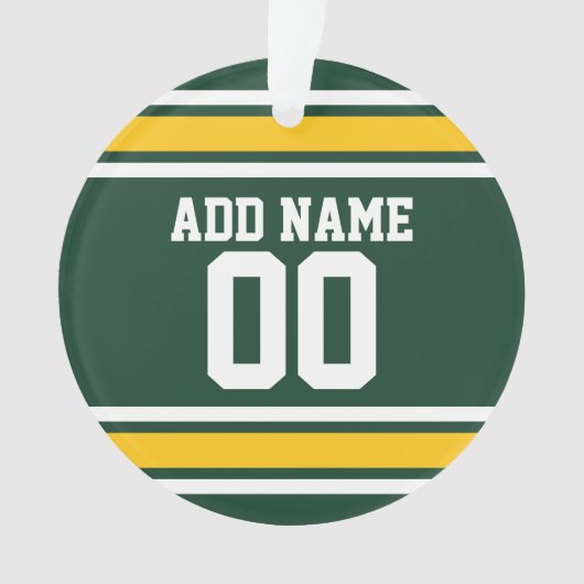 スポーツチームサッカージャージー名前をカスタムする オーナメント (正面)