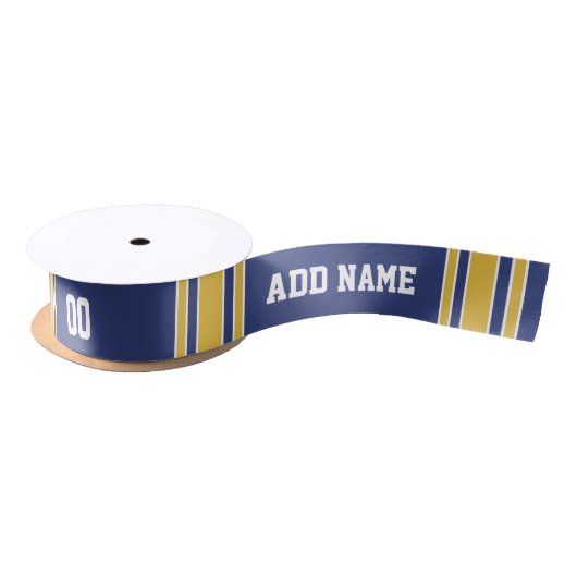 スポーツチームジャージー名前をカスタムするとナンバー サテンリボン (リール)