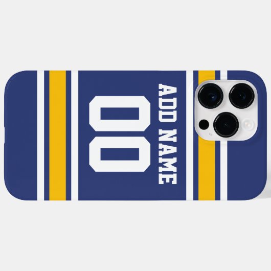 スポーツチームジャージー名前をカスタムするとナンバー Case-Mate iPhoneケース (裏面 (横))