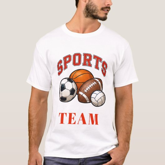 🏀 スポーツチームスタッフのタイポグラフィー 👕 Tシャツ (正面)