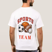 🏀 スポーツチームスタッフのタイポグラフィー 👕 Tシャツ (裏面)