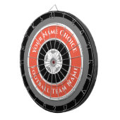 スポーツチームパーソナライズされた金ゴールドオレンジ ダーツボード (正面右)