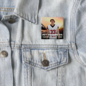 スポーツチームプレーヤー | 四角い写真ボタン 缶バッジ (インサイチュ)