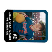 スポーツチームプレーヤー（3 x 4インチ）フォトマグネット マグネット (横)