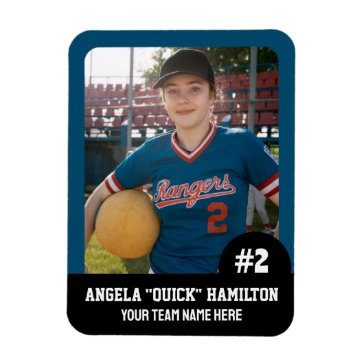 スポーツチームプレーヤー（3 x 4インチ）フォトマグネット マグネット (縦)