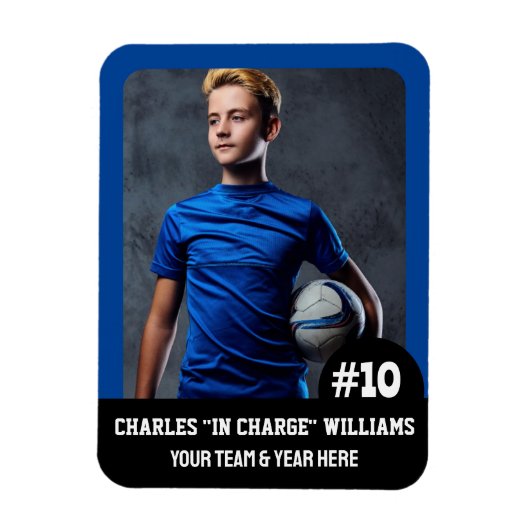 スポーツチームプレーヤー（3 x 4インチ）フォトマグネット マグネット (縦)