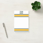スポーツチーム名グリーン&金ゴールド(白ストライプ) ポストイット (オフィス)
