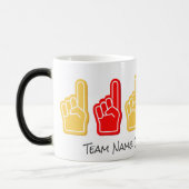 スポーツチーム名チャンピオンズ年赤黄手#1 モーフィングマグカップ (左)