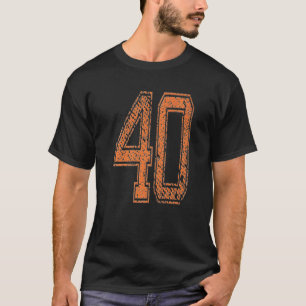 スポーツチーム番号40年1940バスケットボールオレンジ Tシャツ